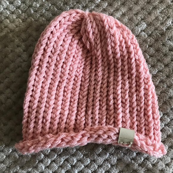 Raw Edge Beanie [Pink] - Picture 3 of 6